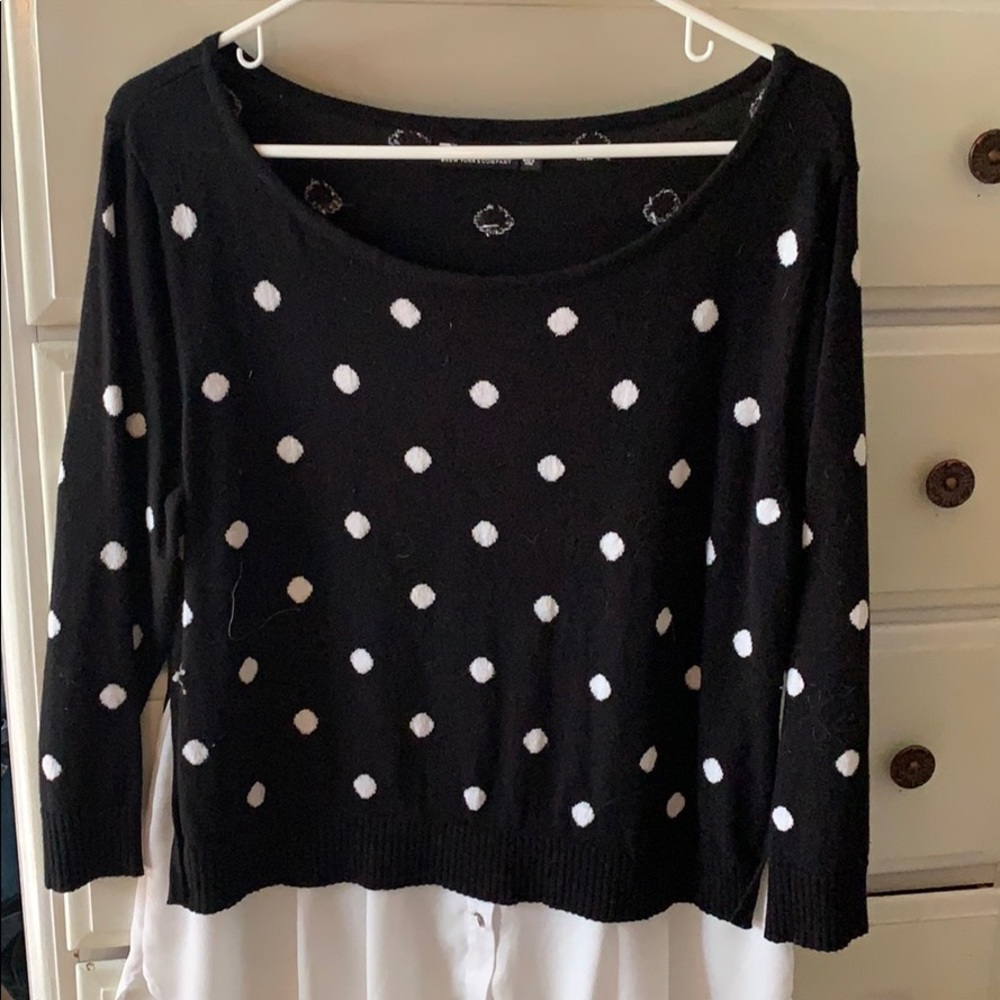 New York & Company polka dot blouse